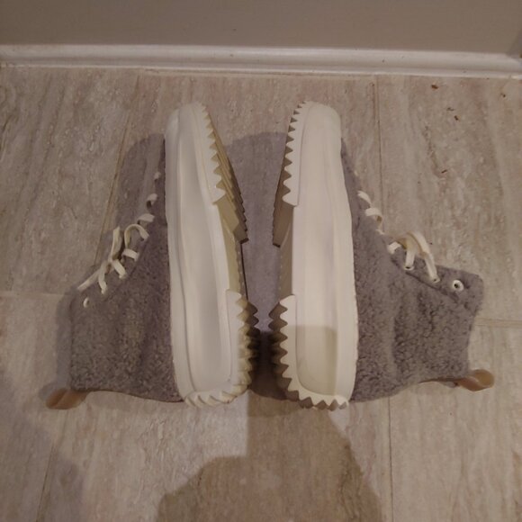 Converse Run Star Hike High Sherpa Vapor Platform W 10 M 8.5 Hi Top Sneakers - Picture 7 of 9